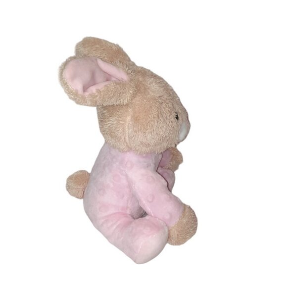 MTY International My First Easter Plush Bunny Minky Dot Rattle Bib Blanket Set - Picture 3 of 9